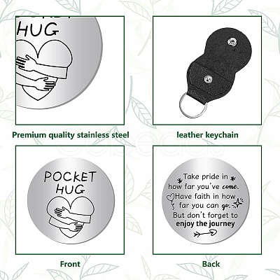 CREATCABIN Pocket Hug Token Long Distance Relationship Keepsake Keychain Making Kit DIY-CN0002-67E-1