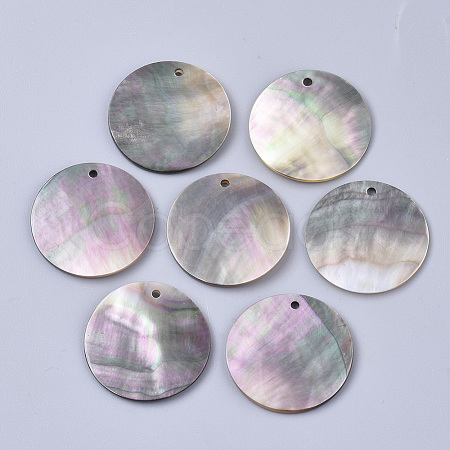 Black Lip Shell Pendants SSHEL-S251-36D-1