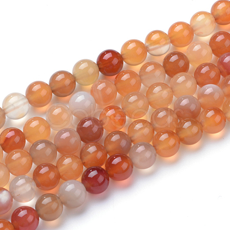 Natural Carnelian Bead Strands X-G-R412-29-6mm-1