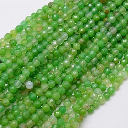 Natural Agate Beads Strands G-G580-4mm-16-1