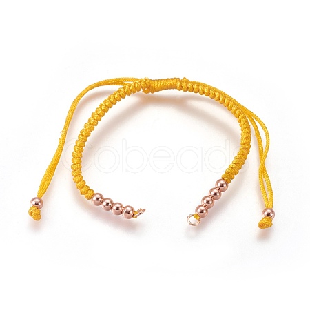 Nylon Cord Braided Bead Bracelets Making BJEW-F360-FRG22-1