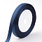 High Dense Single Face Satin Ribbon, Polyester Ribbons, Midnight Blue, 3/8 inch(9~10mm), about 25yards/roll, about 10rolls/group