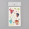 Removable Temporary Tattoos, Water Proof, Cartoon  Paper Stickers, Animal, Colorful, 120~121.5x75mm