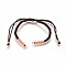 Nylon Cord Braided Bead Bracelets Making, with Brass Beads, Long-Lasting Plated, Real Rose Gold Plated, Coconut Brown, 10-1/4 inch~11-5/8 inch(26~29.6cm)