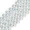 Electroplate Glass Beads Strands, Pearl Luster Plated, Bulb, Clear AB, 5mm, Hole: 1mm, about 98pcs/strand, 15.35''(39cm)