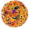 Halloween Waterproof PVC Plastic Sticker Labels, Self-adhesion, for Suitcase, Skateboard, Refrigerator, Helmet, Mobile Phone Shell, Pumpkin Pattern, Dark Orange, 40~80mm, about 50pcs/set