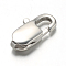 Tarnish Resistant 304 Stainless Steel Lobster Claw Clasps, Stainless Steel Color, 16x8x4mm, Hole: 1x1.5mm