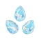 Glass Cabochons, Faceted, Teardrop, Cyan, 10x7x4mm, 72pcs/set