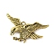 Tibetan Style Alloy Pendant, Eagle, Antique Golden, 40x60x7mm, Hole: 4mm