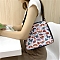 Butterfly Printed Polyester Shoulder Bags, for Women Bags, Rectangle, Colorful, 28x24.5x7.5cm