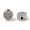 Tibetan Style Alloy Beads, Flower, Antique Silver, Lead Free and Cadmium Free, 5.5x5.5x3mm, Hole: 1mm