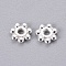 Tibetan Style Alloy Daisy Spacer Beads, Lead Free & Cadmium Free, Silver, 4x1.5mm, Hole: 1mm, about 11500pcs/1000g