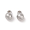 Non-Tarnish 304 Stainless Steel Charms, Round Charm, Stainless Steel Color, 6.5x4mm, Hole: 1.2mm