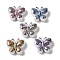 UV Plating Acrylic Beads, Butterfly, Mixed Color, 20.5x24x8mm, Hole: 2.5mm