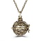 Rose Alloy Cage Pendant Necklaces, Box Chain Necklaces