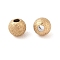 Titanium Beads, Round, Textured, Golden, 3x2.8mm, Hole:1mm