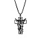 Vintage Stainless Steel Cross Pendant Necklace for Men, Unique Hollow Design