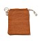 Rectangle Cloth Packing Pouches, Drawstring Bags, Chocolate, 11.8x8.75x0.55cm