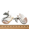 Natural Paua Shell & White Shell Pendants KK-U025-13P-3