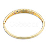 Colorful Cubic Zirconia Rectangle Hinged Bangle BJEW-N014-007-3