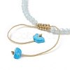 Ocean Theme Synthetic Turquoise Anklets Set AJEW-AN00506-7
