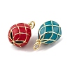 Brass Enamel Pendants KK-E112-18G-3