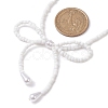Bowknot 304 Stainless Steel Necklaces NJEW-JN04670-01-5