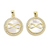 Brass Micro Pave Cubic Zirconia Pendants KK-K365-03G-1