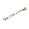 Brass Micro Pave Clear Cubic Zirconia Chain Extender KK-G491-52D-G-2