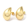 Rack Plating Brass Teardrop Stud Earrings X-EJWE-Q766-03G-1