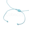 Nylon Braided Bead Adjustable Anklets AJEW-AN00605-6