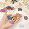 Pandahall 48Pcs 12 Styles 430 & 201 Stainless Steel Filigree Pendants STAS-TA0002-19-14