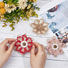 Gorgecraft 12Pcs 3 Style Braided Jute Flower Ornament Accessories DIY-GF0006-35-3