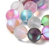 Electroplated Synthetic Moonstone Beads Strands G-C131-B01-04-3