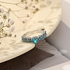 Alloy Rhinestone Plain Band Rings PW-WG5A413-11-1