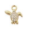 Rack Plating Brass Micro Pave Cubic Zirconia Pendants KK-P230-23G-A-1