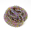 Baking Painted Glass Beads Strands X-DGLA-Q023-6mm-DB59-3