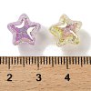 UV Plating Transparent Rainbow Iridescent Acrylic Beads TACR-R001-06A-3