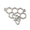 304 Stainless Steel Connector Charms STAS-O005-03P-1