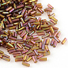 Tube AB-Color Plated Glass Bugle Beads X-SEED-R011-162C-1