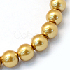 Baking Painted Pearlized Glass Pearl Round Bead Strands HY-Q330-8mm-08-2
