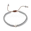 Synthetic Hematite Braided Bead Bracelets Set BJEW-JB07488-6