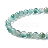 Faceted Rondelle Dyed Natural White Jade Bead Strands G-D073-01B-3