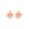 Brass Enamel Charms KK-S356-669G-NF-2