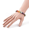 5Pcs 5 Style Natural Wood & Mixed Gemstone Round Beaded Stretch Bracelets Set BJEW-JB08815-3