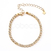 Brass Rhinestone Strass Chain Bracelets BJEW-JB06002-1