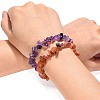 Natural & Synthetic Mixed Stone Chips Stretch Bracelets BJEW-JB01308-3