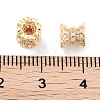 Brass Micro Pave Clear Cubic Zirconia Beads KK-P271-39A-05-2