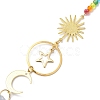 Brass Sun Moon Star Hanging Ornaments HJEW-JM01950-02-4