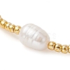 Natural Pearl & Seed Braided Bead Bracelets BJEW-JB09722-01-3